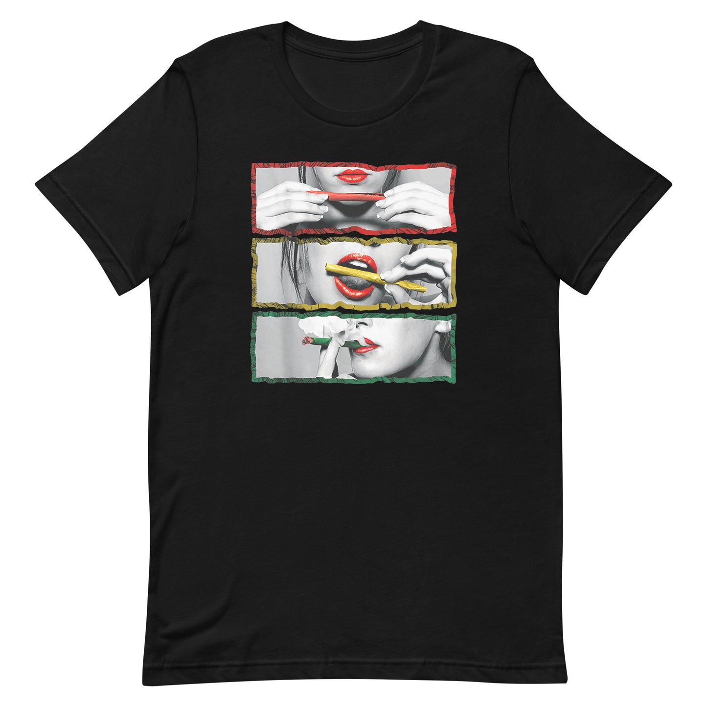 Men's Red Lip Roll Sexy T-Shirt