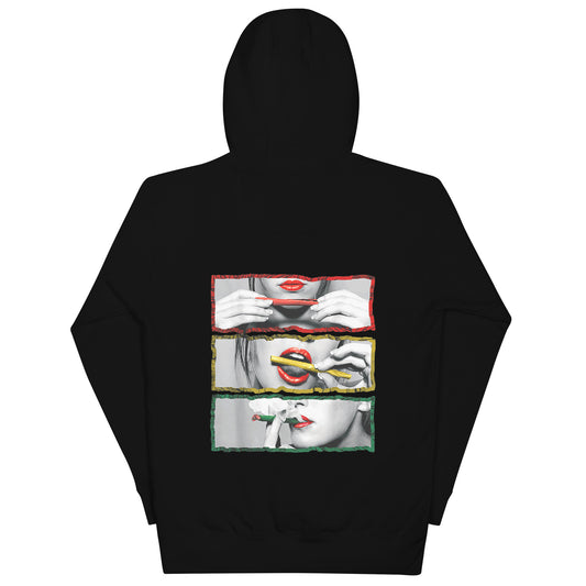 Sexy Red Lip Rolling Hoodie