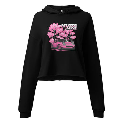 Women's Miata MX-5 Cute Cropped Hoodie
